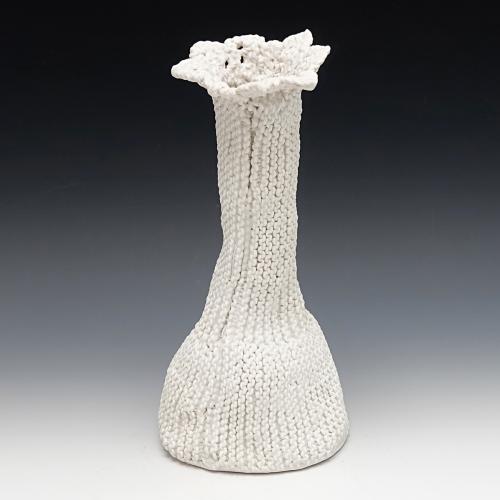 Longneck Vase with Lacy Trim 2 by Liz Crain