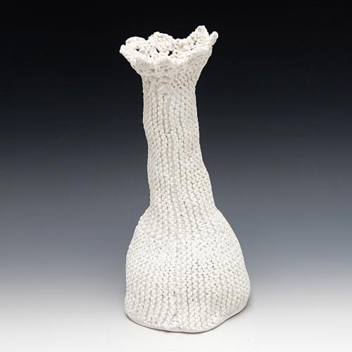 Longneck Vase with Lacy Trim 1 by Liz Crain