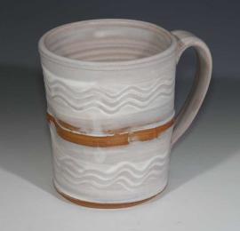 Aegean White Foam Mug by Kathy Kearns