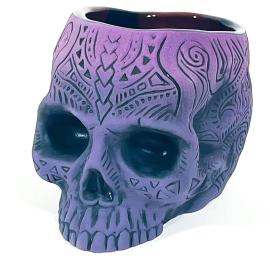Shrunken Skull Mug: La Petite Mort Purple by Chris Shima