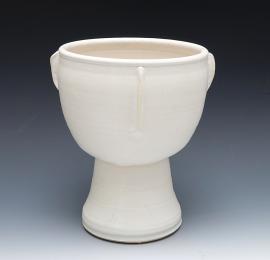 Large White Cycladic Vase by Kathy Kearns