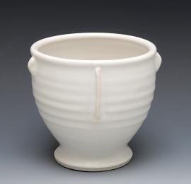 Medium White Cycladic Vase by Kathy Kearns